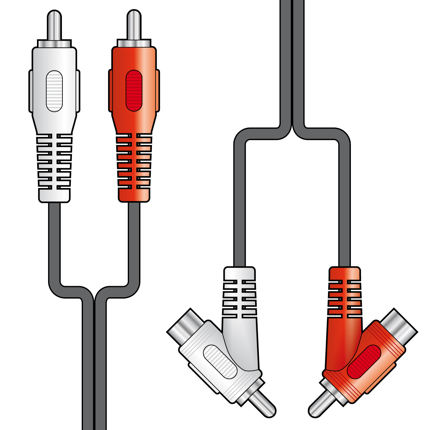 112118UK_LD2 Cablu RCA In-Out cu Prelungire 1.8m