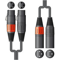 Cablu 2 XLR 2 XLR 0.75m stereo Mama-Tata Balansat 1.5m 3m 6m