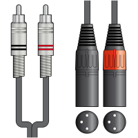 Cablu audio 2 RCA 2 XLR 6m Citronic 2R-2XM600