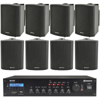 Sistem 8 boxe exterior cu amplificator 100V Adastra BP4 Restaurant Bundle 8