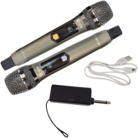 Set 2 microfoane wireless cu receiver jack QTX J-MIC