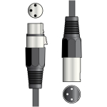 Cablu microfon profesional 12m XLR QTX