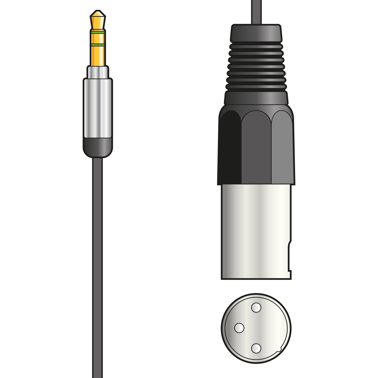 190230UK_LD2 Cablu Jack 3.5 mm XLR Stereo - Mono 1.5 m