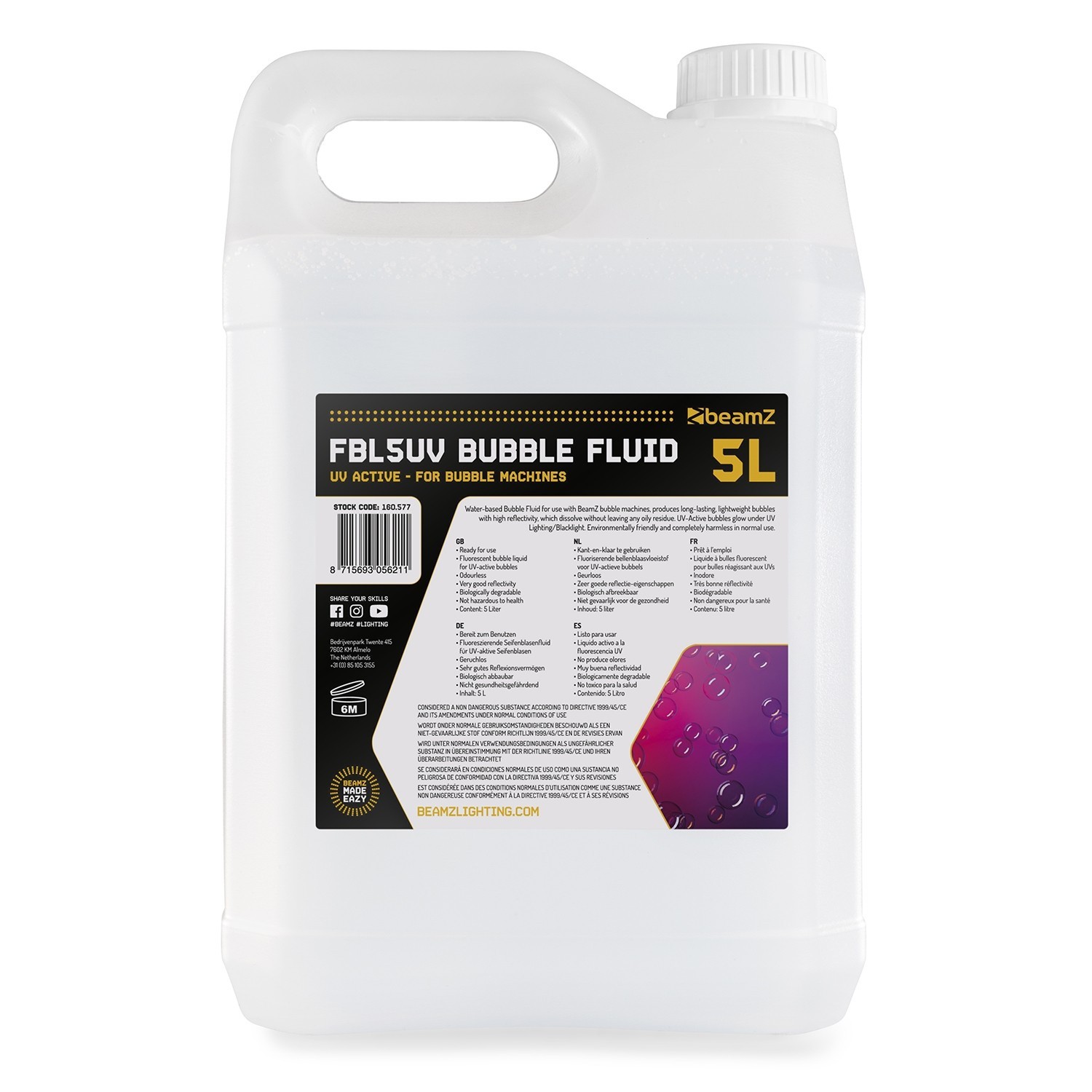 fbl5uv-lichid-pentru-masini-de-facut-baloane-uv-5-litri-beamz-b1e Lichid Baloane de sapun UV FBL5UV Beamz