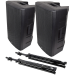 Set boxe active cu stative profesionale Citronic CLARA-15A Stands Bundle