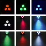 PAR LED RGB Mini DMX cu telecomanda QTX PAR-12 4