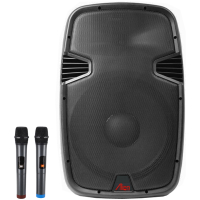 Boxa portbila puternica cu acumulator, bluetooth, 2 microfoane wireless, 15 inch, 2115ADM-CB Alien 3