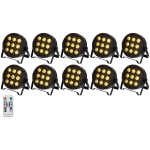 Lumini ambientale evenimente DMX 10x LED FLAT PAR