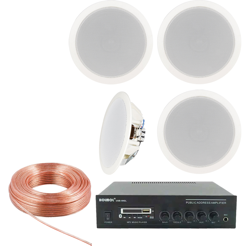 set-4-boxe-tavan-horeca Horeca Sound Basic 1 - Set 4 boxe tavan USB, Bluetooth