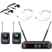 Set 2 Microfon wireless lavaliera headset XU2-B