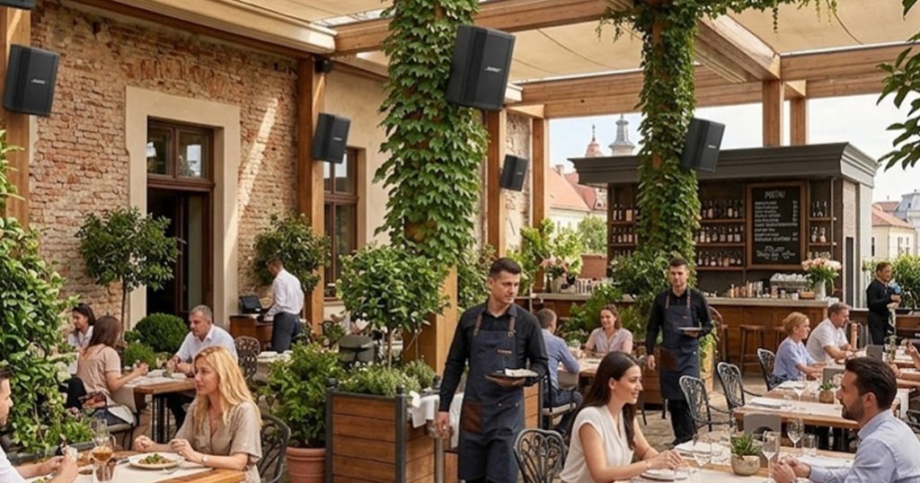 cum facem un sistem de sonorizare terasa restaurant