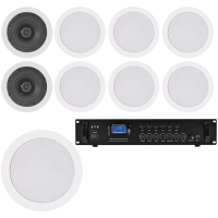 Sistem audio restaurant cu 8 boxe tavan + Subwoofer
