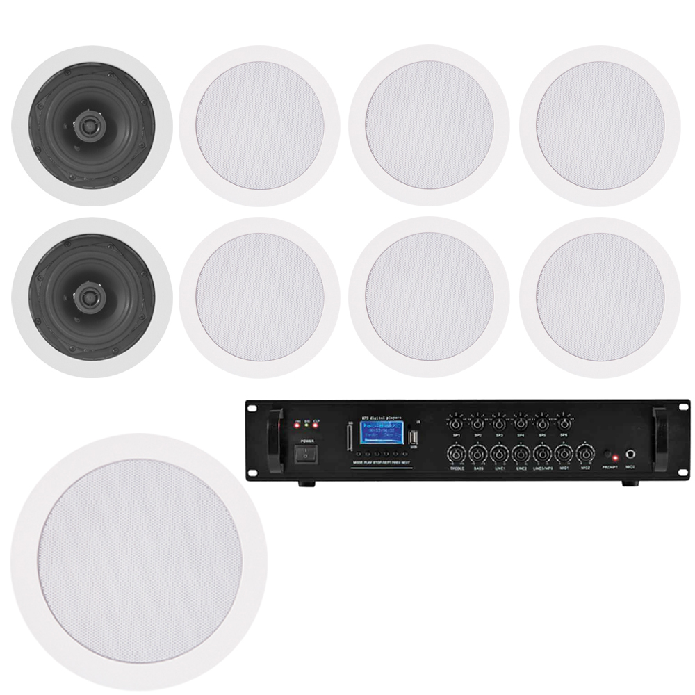 sistem-8-boxe-tavan-cu-subwoofer Sistem audio restaurant cu 8 boxe tavan + Subwoofer